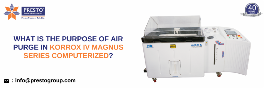 What is the purpose of air purge in Korrox IV Magnus Series Computerized?